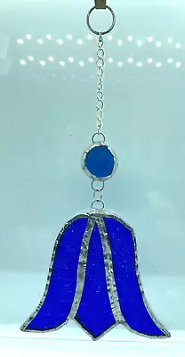 Buy F271 Stained Glass Suncatcher Hanging Bluebell Drop 17cm Blue • 10.50£
