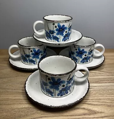 Buy 4 X Midwinter - Stonehenge - SPRING Blue Flowers-  Cups And Saucers - Tea/coffee • 24.99£