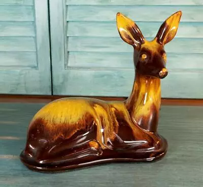 Buy Vintage Blue Mountain Pottery Deer Harvest Gold Drip Glaze Canada • 20.82£