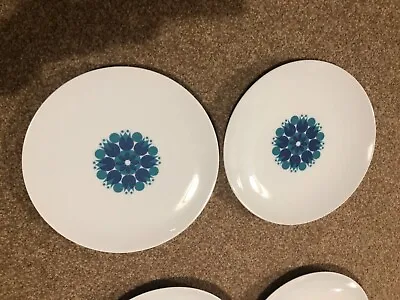 Buy Blue Pinwheel Thomas China Set Of 2 ‘9 1/2”’ Dinner Plates Excellent Cond • 17.50£
