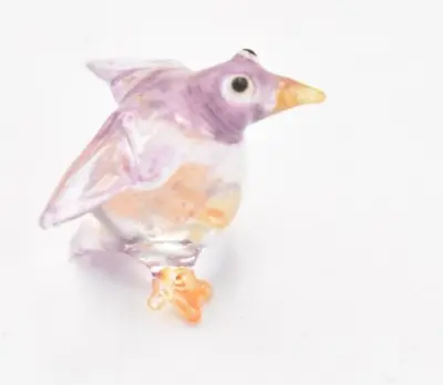 Buy Vintage Murano Art Glass Penguin Figurine Ornament Statue Purple • 10.95£