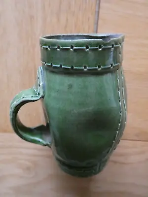 Buy Antique Studio Pottery Green Glazed Jug By Sussex Rustic Ware, Rye. C 1900 • 9.99£