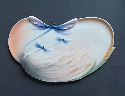 Buy Franz Porcelain Large Dragonfly Tray Platter, Hand Painted By Jen Woo, XP1902 • 29.99£