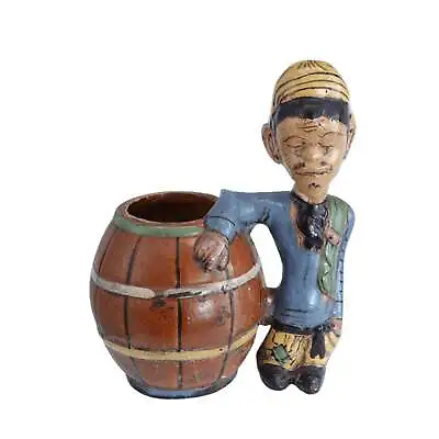 Buy C1940s Tlaquepaque Mexican Folk Pottery Man By Barrel • 134.43£