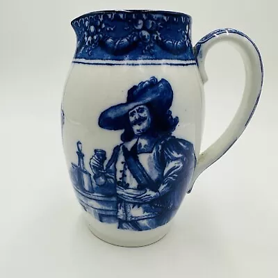 Buy Royal Doulton Pitcher Morissian Flow Blue Pottery The King God Bless Him Antique • 170.10£