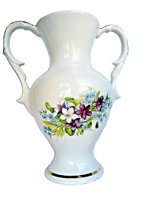 Buy Fangfoss Studio Art Pottery PP Mark Floral Double Handles Glossy Vase • 19.98£