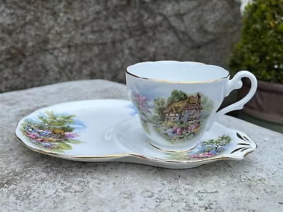 Buy Royal Standard Bone China Cup And Saucer / Integrated Sideplate Vintage • 6.99£