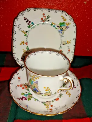 Buy Vintage Art Deco Tuscan China Tea Trio Hand Decorated • 12£