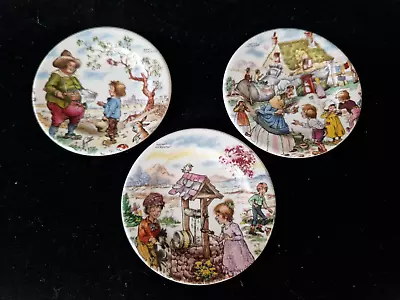 Buy Set Of 3 Palissy /Royal Worcester Petite Collection Mini Plates  Nursery Rhymes  • 30£
