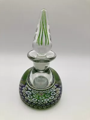 Buy Perthshire Glass Paperweight Perfume Bottle Small Decanter Millefiore 14cm • 11.55£