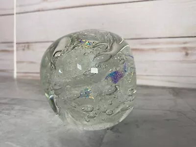 Buy Rolin Karg Art Glass Abstract Iridescent Bubbles Paperweight Sculpture • 23.67£