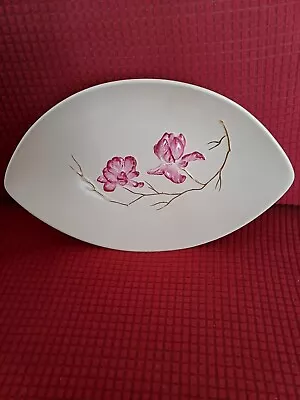 Buy Vintage Carltonware With Pink Magnolia Flower Oval Dish Great Condition • 12£
