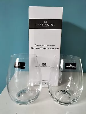 Buy Dartington Universal Stemless Crystal Wine Tumblers X 2 • 12£