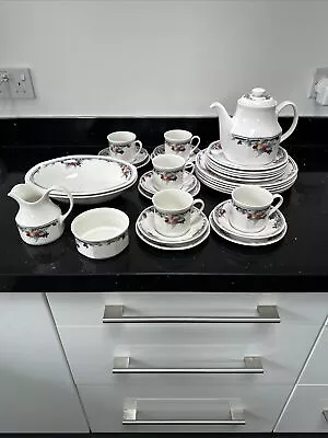 Buy Vintage Royal Doulton Autumn Glory Dinner & Tea Service Teapot 1991 30 Piece Set • 49.99£