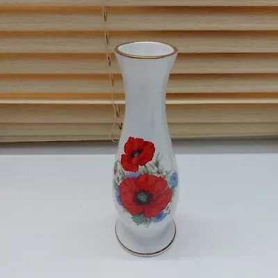 Buy Blue Waters Of England Staffordshire Fine Bone China Small Vase Poppy Design  • 0.99£