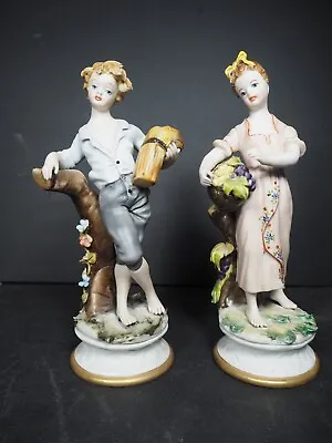 Buy Capodimonte Pair Of Figures Boy & Girl By Ester • 24.99£