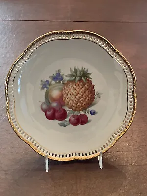 Buy Schumann Arzberg Germany Porcelain Fruit Plate White Gold Leaf Antique Old • 17.07£