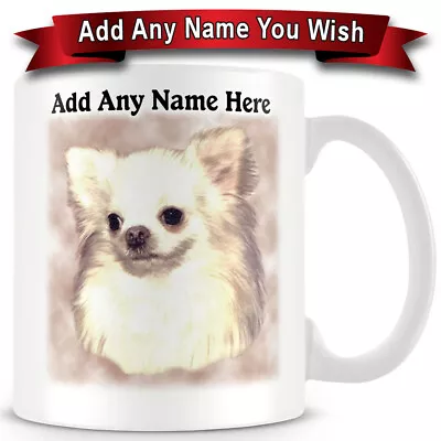 Buy Chihuahua (Long Hair) Ceramic Mug - Can Be Personalised With Any Name • 10.99£