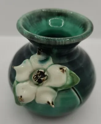 Buy Vintage Theke Signed Canadian Art Pottey Glossy Green Glazed Small Vase 3x3  • 12.95£