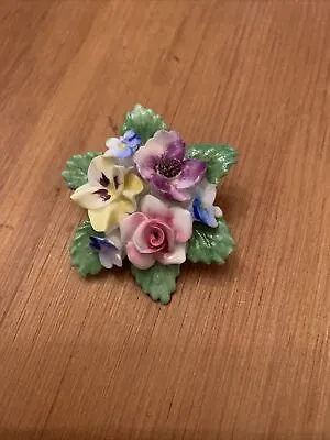 Buy Royal Adderley Floral Bone China  Brooch Pin Jewelry Made In England • 15.95£