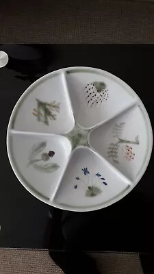 Buy BUCKAN Scottish Stoneware Dish Hand Pained Five Sections With Floral Design 29cm • 12.99£
