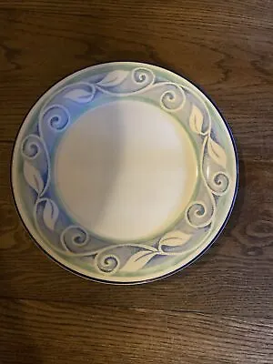 Buy Staffordshire Tableware Blue Green Swirls & Leaves Pattern 10¼ In Dinner Plate • 5.99£