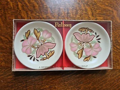 Buy 2 Vintage Royal Worcester Group Pink Palissy Casual Tableware Small Dish • 5£