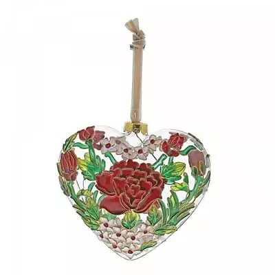 Buy Treasury Of Ornaments - Rose Flower Handpainted Glass Hanging Ornament • 10.75£