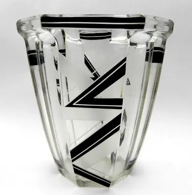 Buy Vintage 1930's Karl Palda Czech Art Glass Art Deco 8-sided Octagon Vase • 180.21£