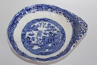 Buy ANTIQUE SEWELL St ANTHONY'S POTTERY NEWCASTLE  WILLOW PATTERN PICKLE DISH • 4.99£