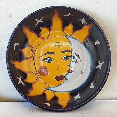 Buy Talavera Mexican Handpainted Pottery Sun Moon And Stars 10  Bowl • 21.10£