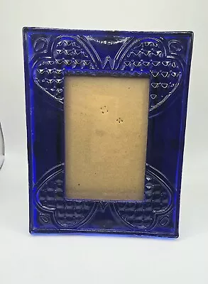 Buy Cobalt Blue Glass Picture Frame 5..5x3.5 • 12.28£