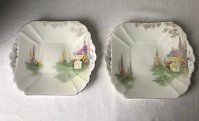 Buy Vintage SHELLEY Queen Anne Garden Urn Cake Plates Pattern 11617 • 9.99£