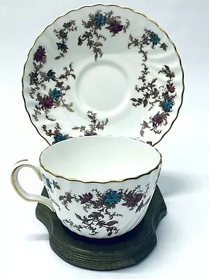 Buy Minton China Ancestral Pattern FLAT CUP & SAUCER Sets - MULTIPLES Wreath S-376 • 15.41£