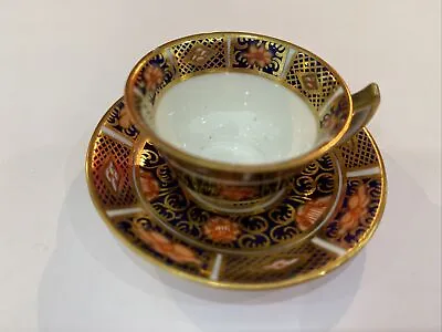 Buy Vintage Royal Crown Derby Imari Pattern  Miniature Cup And Saucer • 45£