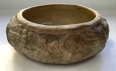 Buy Antique Stoneware Bowl With Raised Bluebird Design Bird • 20£