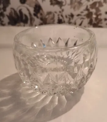 Buy Vintage Candle/Tealight Heavy Quality Crystal Glass Holder VGC  2.5'  Tall • 6.99£