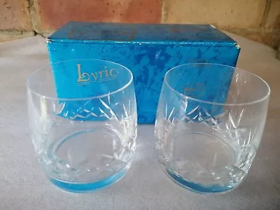 Buy 2 Vintage Lyric Fine Cut Bohemia Crystal Glasses New Old Stock Boxed • 10£