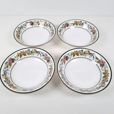 Buy Spode Tapestry Coupe Cereal Bowls Floral Vintage 90s Fine Bone China England X 4 • 38£