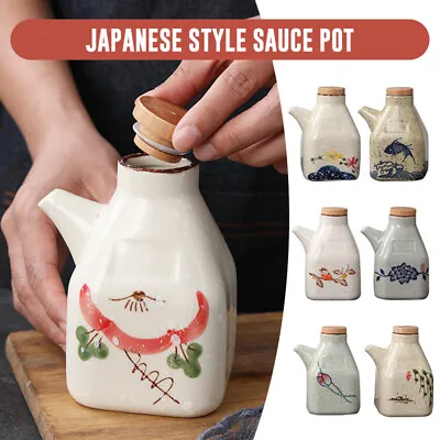 Buy 350ml Kitchen Ceramic Oil Olive Dispenser Sauce Jar Bottle Tableware Home Tool • 17.05£