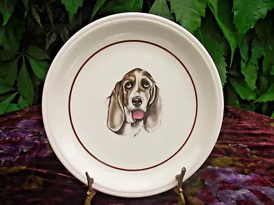 Buy Vtg Biltons Staffordshire Pottery Plate ( Basset Hound Bloodhound Spaniel ?) • 7£