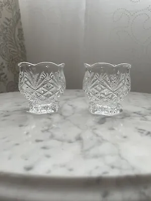 Buy Cut Glass Candle Holders Or Condiment Jars • 11.35£