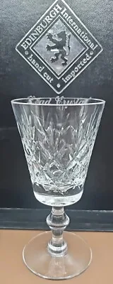 Buy Vintage Edinburgh International Lead Crystal Small Wine Glass 125ml Criss-Cross  • 10£