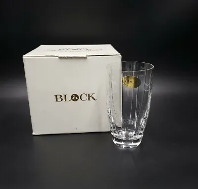 Buy Block Crystal PRISM Set/4 Vertical Cut Highball Tumblers 16oz NEW Heavy • 56.66£