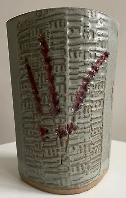 Buy Vintage 70s Decorative Stoneware Ceramic Vase Textured Mid Century Modern Signed • 71.93£
