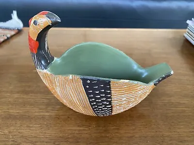 Buy Vintage Bitossi For Goodfriend Pheasant Bird Pottery  Bowl Italy Aldo Londi 6.5” • 49.31£