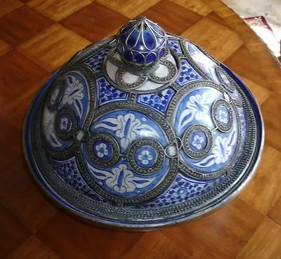 Buy Antique Moroccan Ceramic Tajine Serving Bowl W/Cover • 1,155.56£