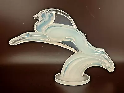 Buy Sabino Opalescent Leaping Gazelle Signed Glass Figurine • 257.50£