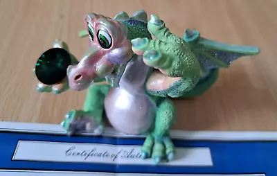 Buy Franklin Mint Mood Dragon  Lucky , Green Crystal, Limited Edition With Coa • 2.75£