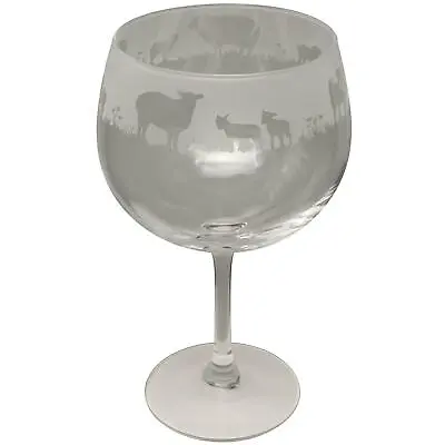 Buy Animo Glass Sheep Engraved Gin Balloon Large Copa Glass Glassware Gift Idea • 22.99£
